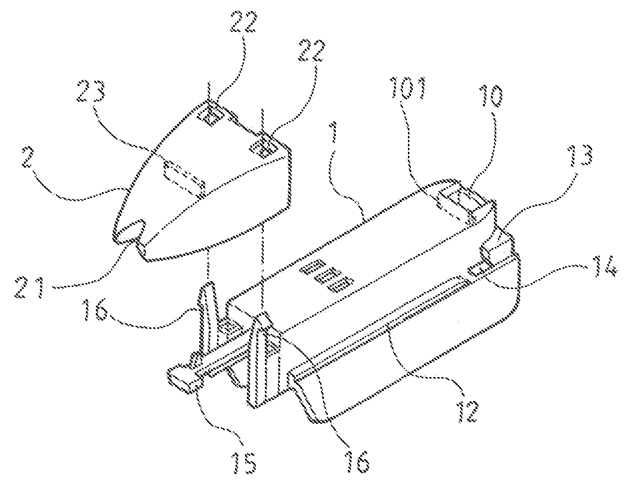 Connector for windscreen wiper