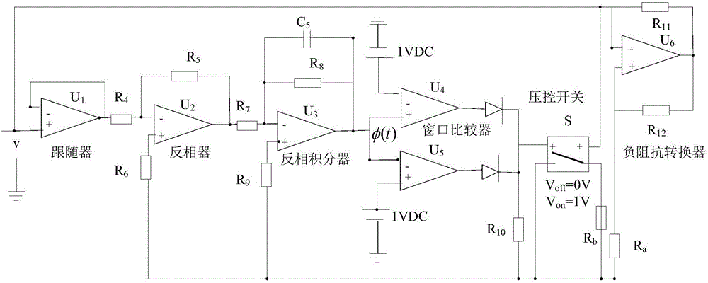 Segmented linear magnetic control memristor simulating equivalent circuit