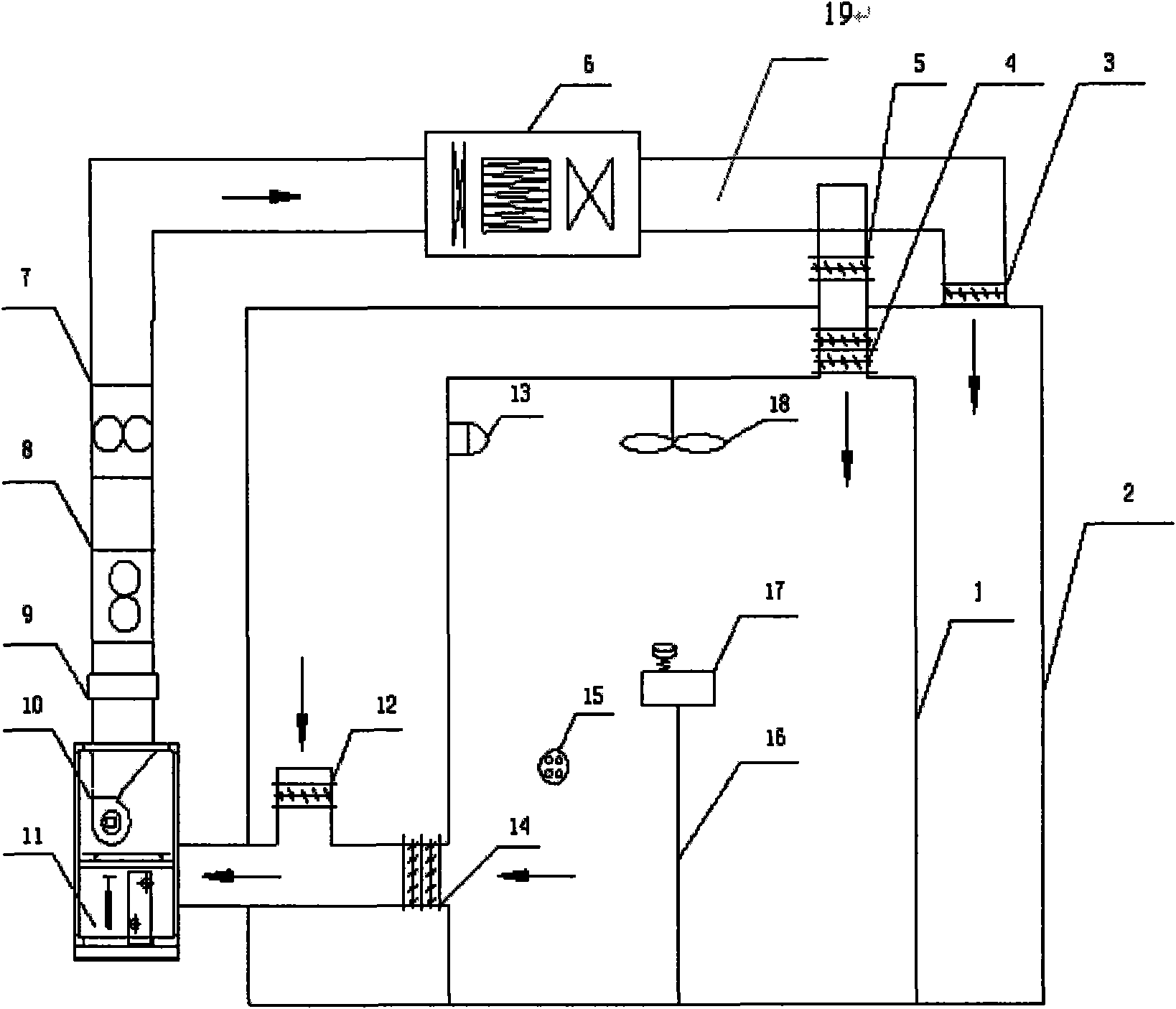 Environmental test chamber and method for obtaining testing environment by using same