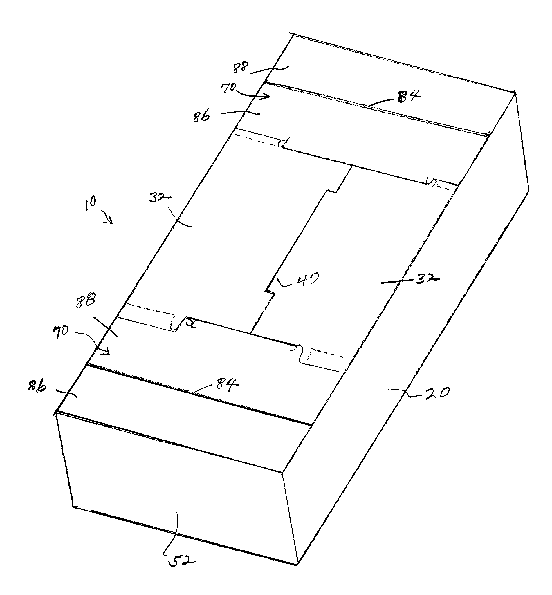 Disposable casket and blank for forming a disposable casket