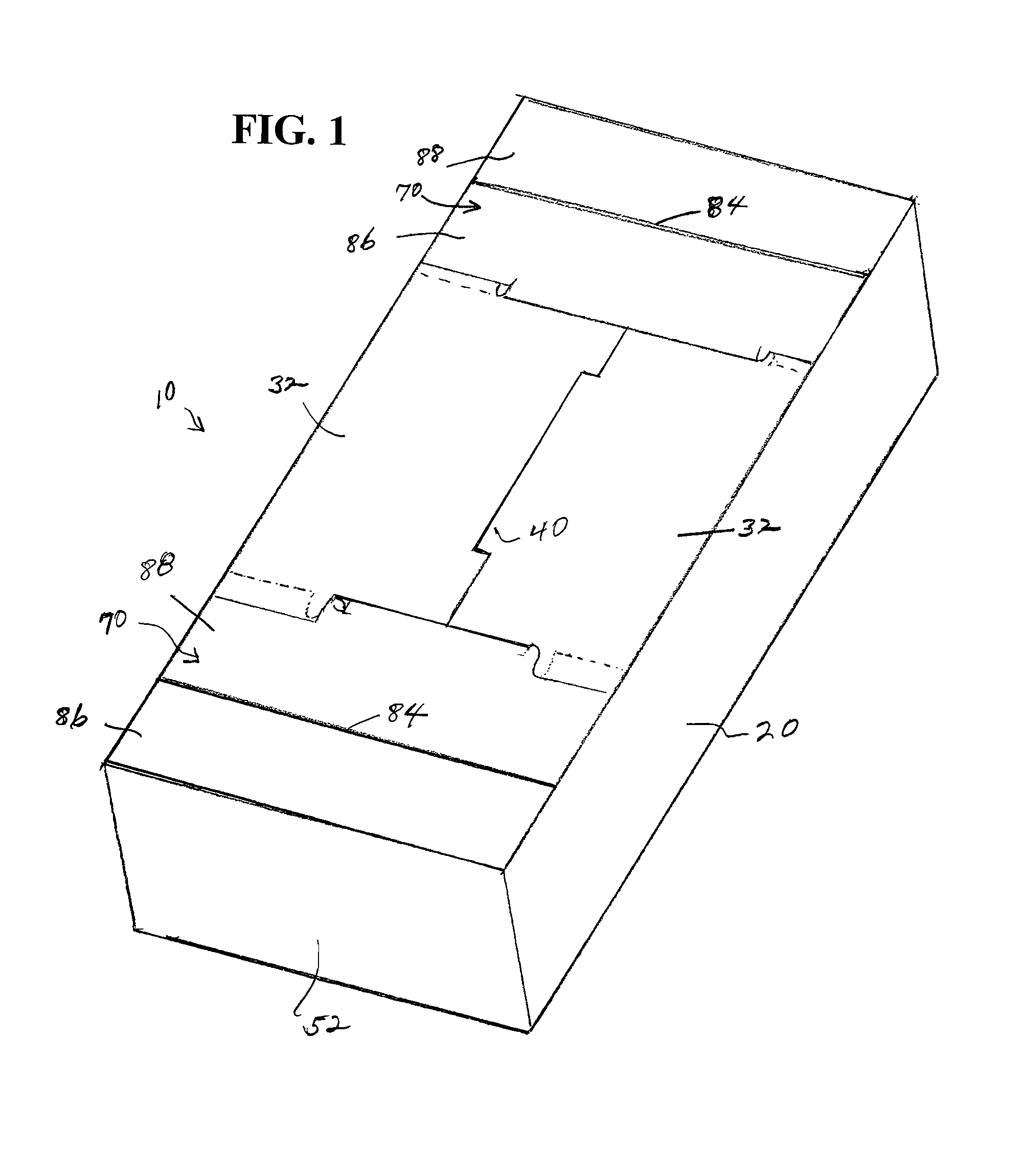 Disposable casket and blank for forming a disposable casket