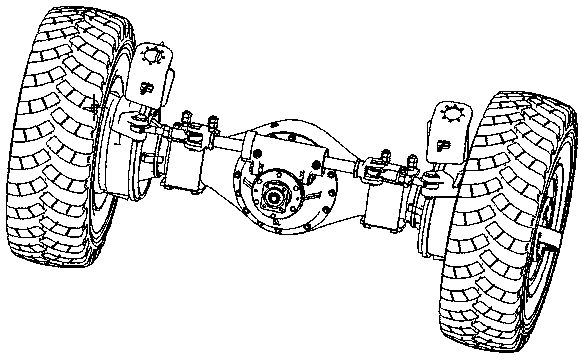 Double-tire steering axle of engineering machinery