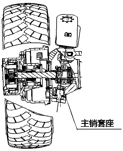 Double-tire steering axle of engineering machinery