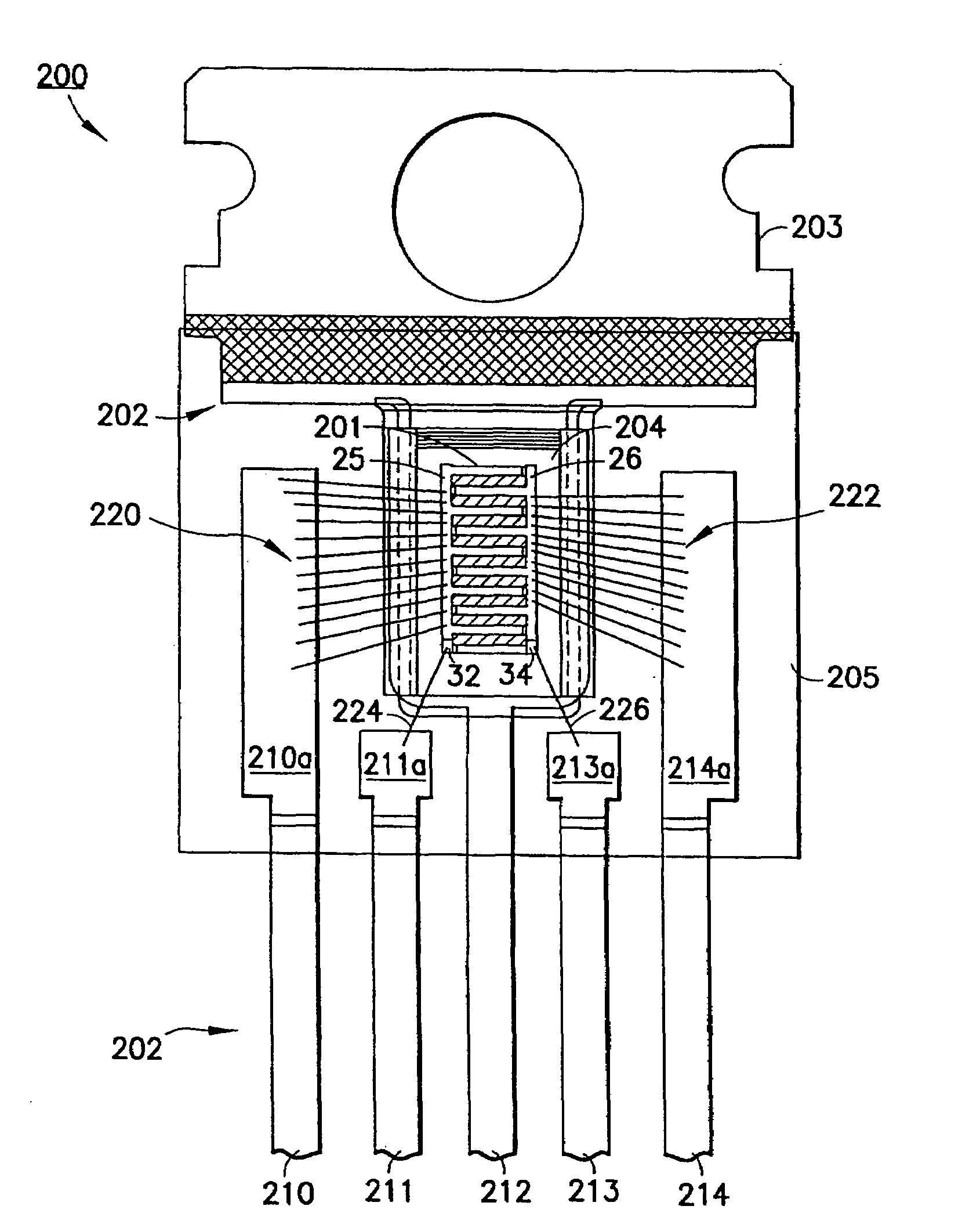 Wirebonded device packages for semiconductor devices having elongated electrodes