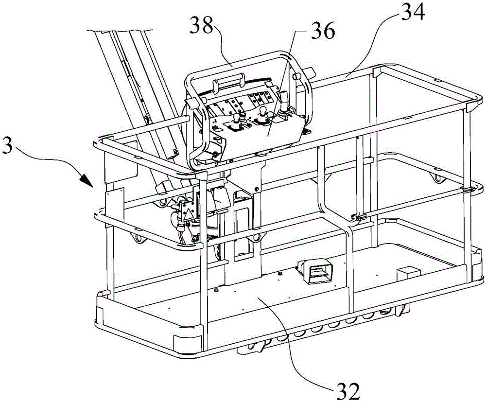 Aerial operation platform with electronic induction safety protection device