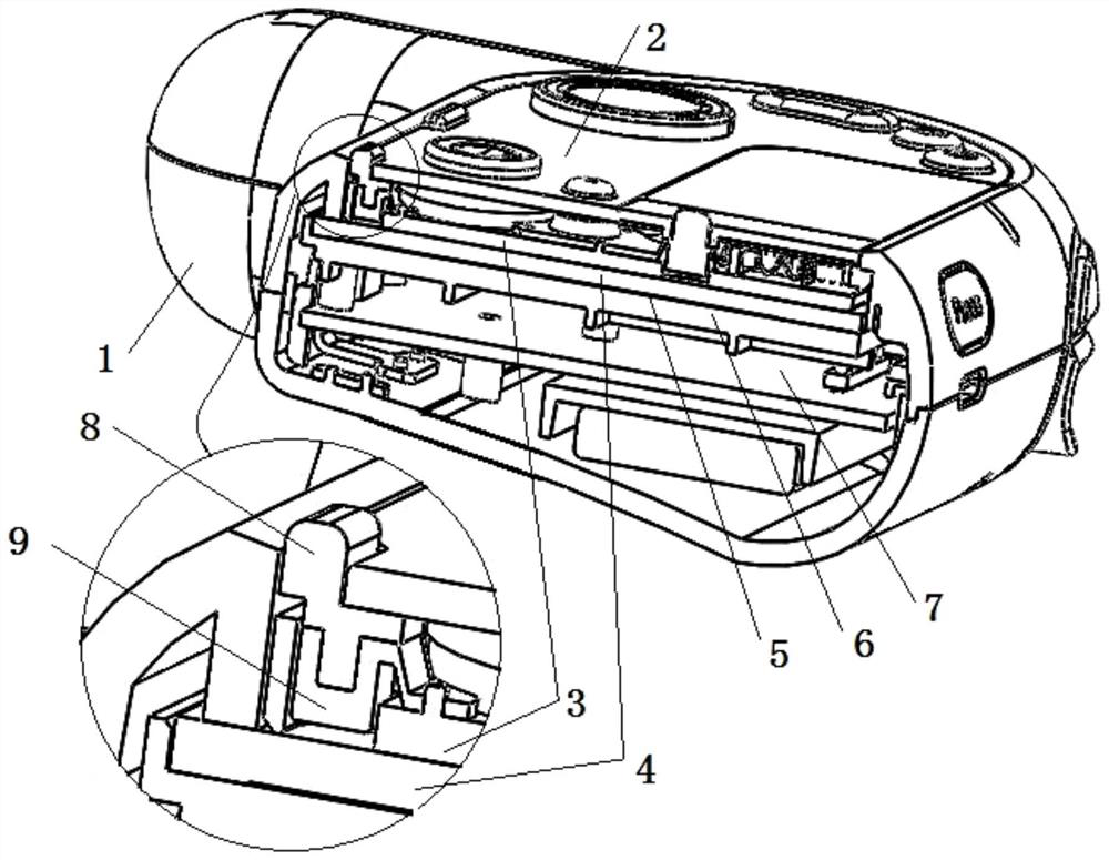 Gamepad side key structure