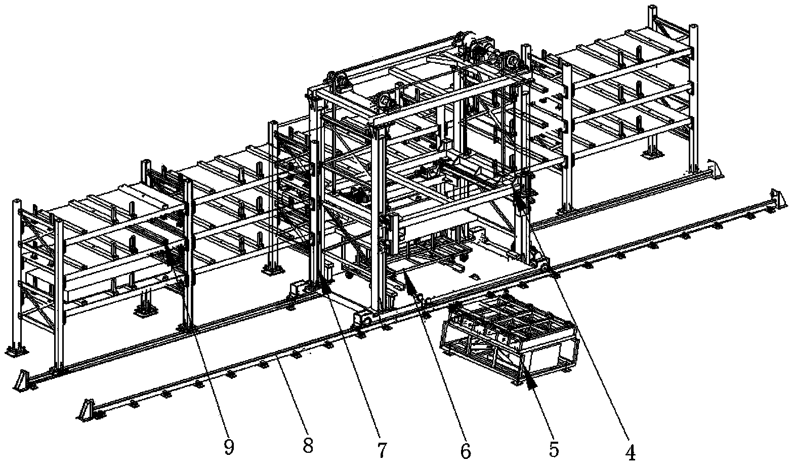 Carrying vehicle and stereoscopic warehouse with carrying vehicle