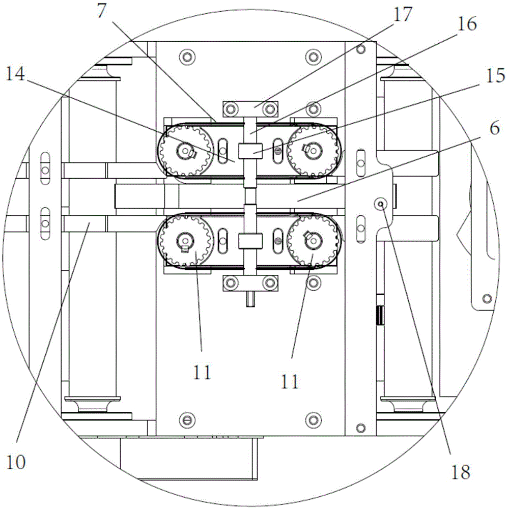 Fish mouth type distributing and sequencing mechanism