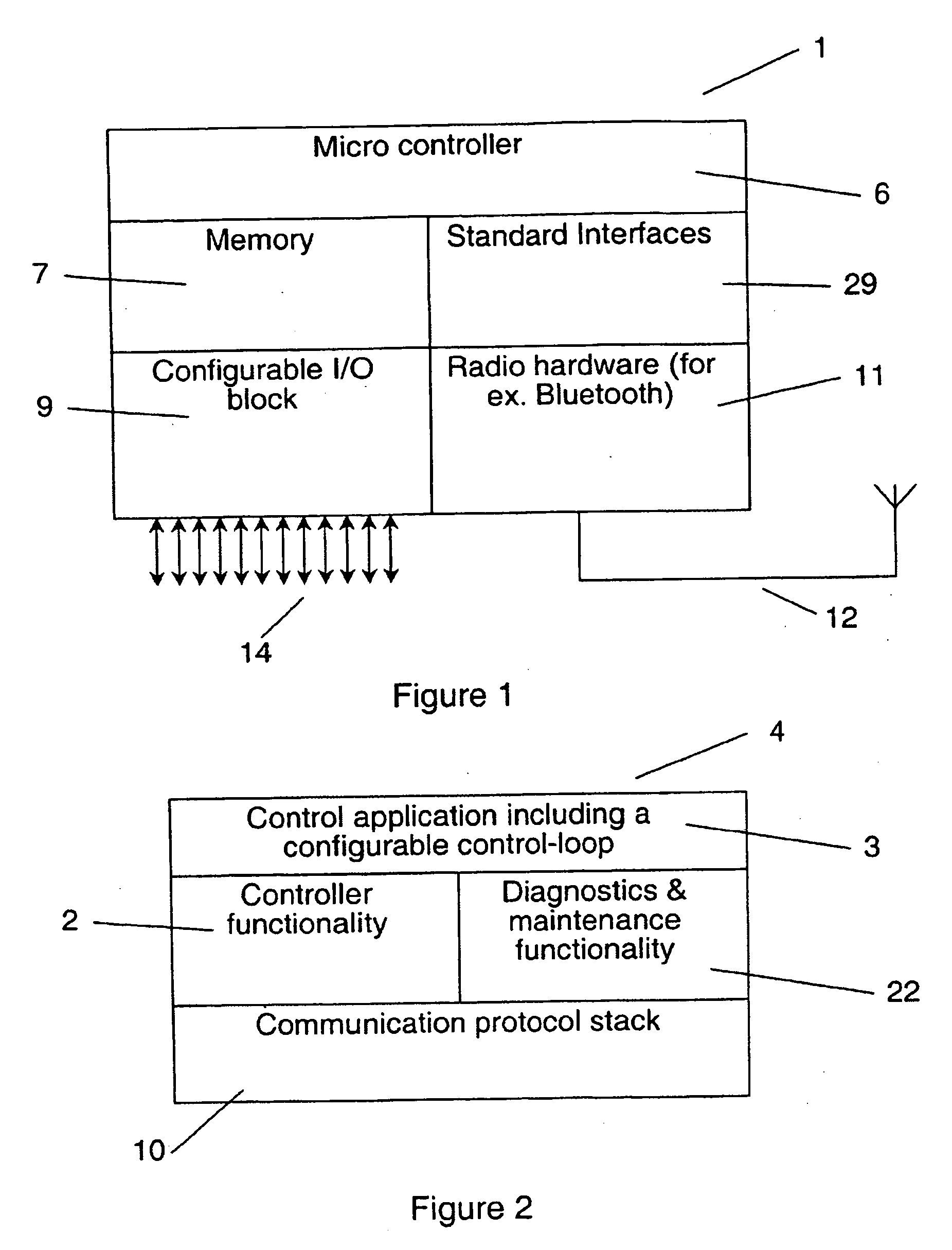 Wireless controller and a method for wireless control of a device mounted on a robot