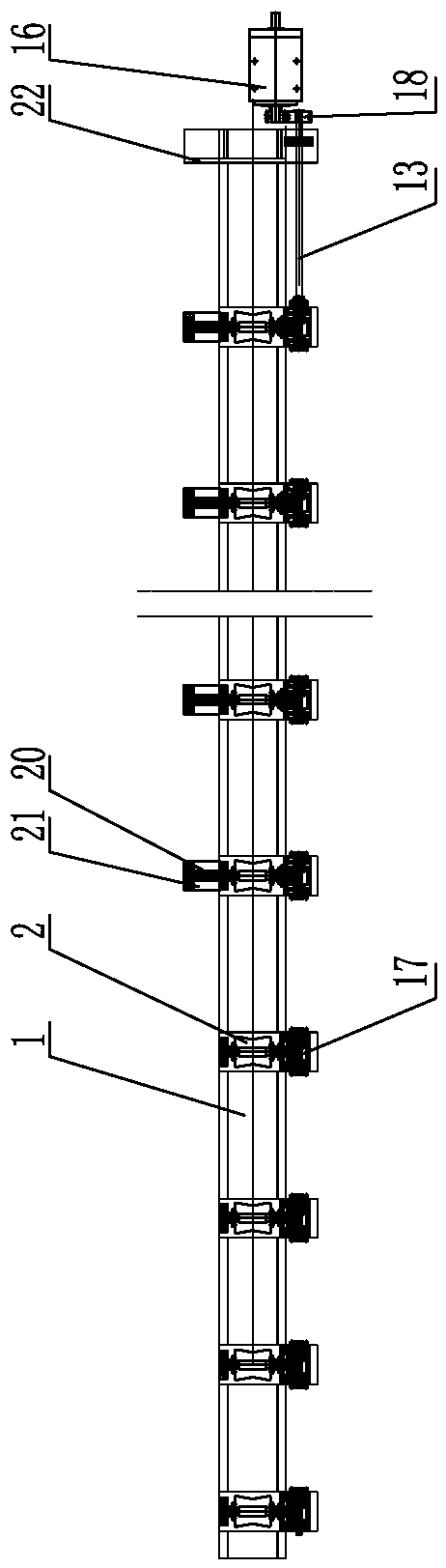 Double-sided material falling device