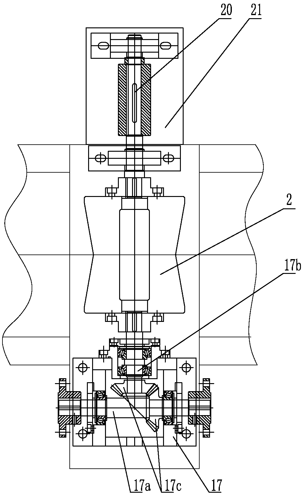 Double-sided material falling device