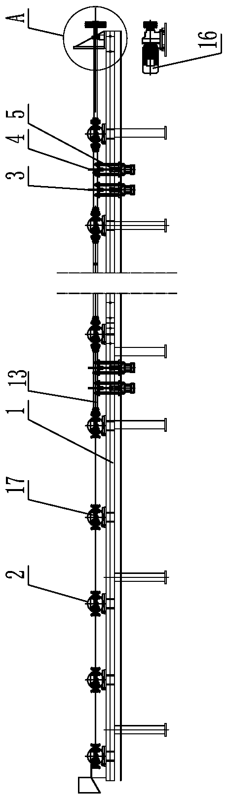 Double-sided material falling device