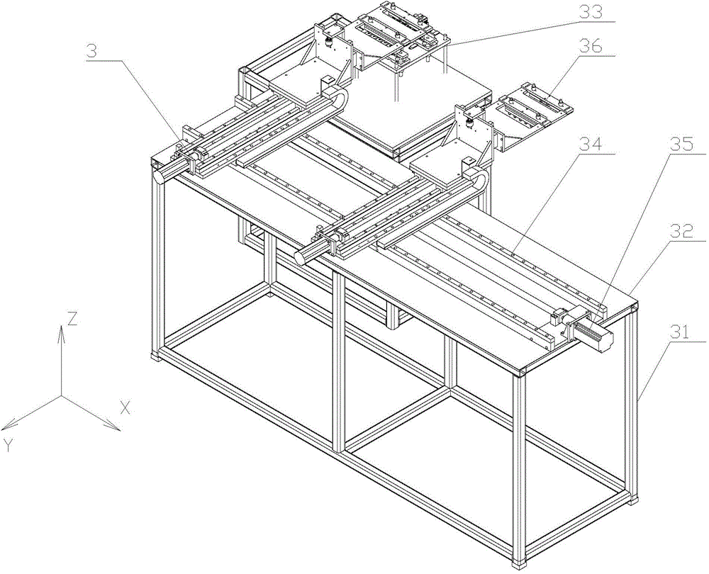 Toothbrush conveying table