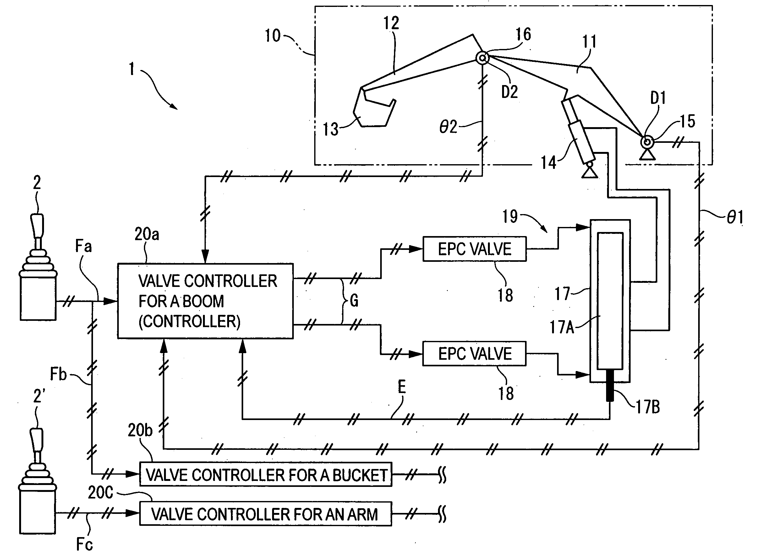 Controller for work implement of construction machinery, method for controlling construction machinery, and program allowing computer to execute this method