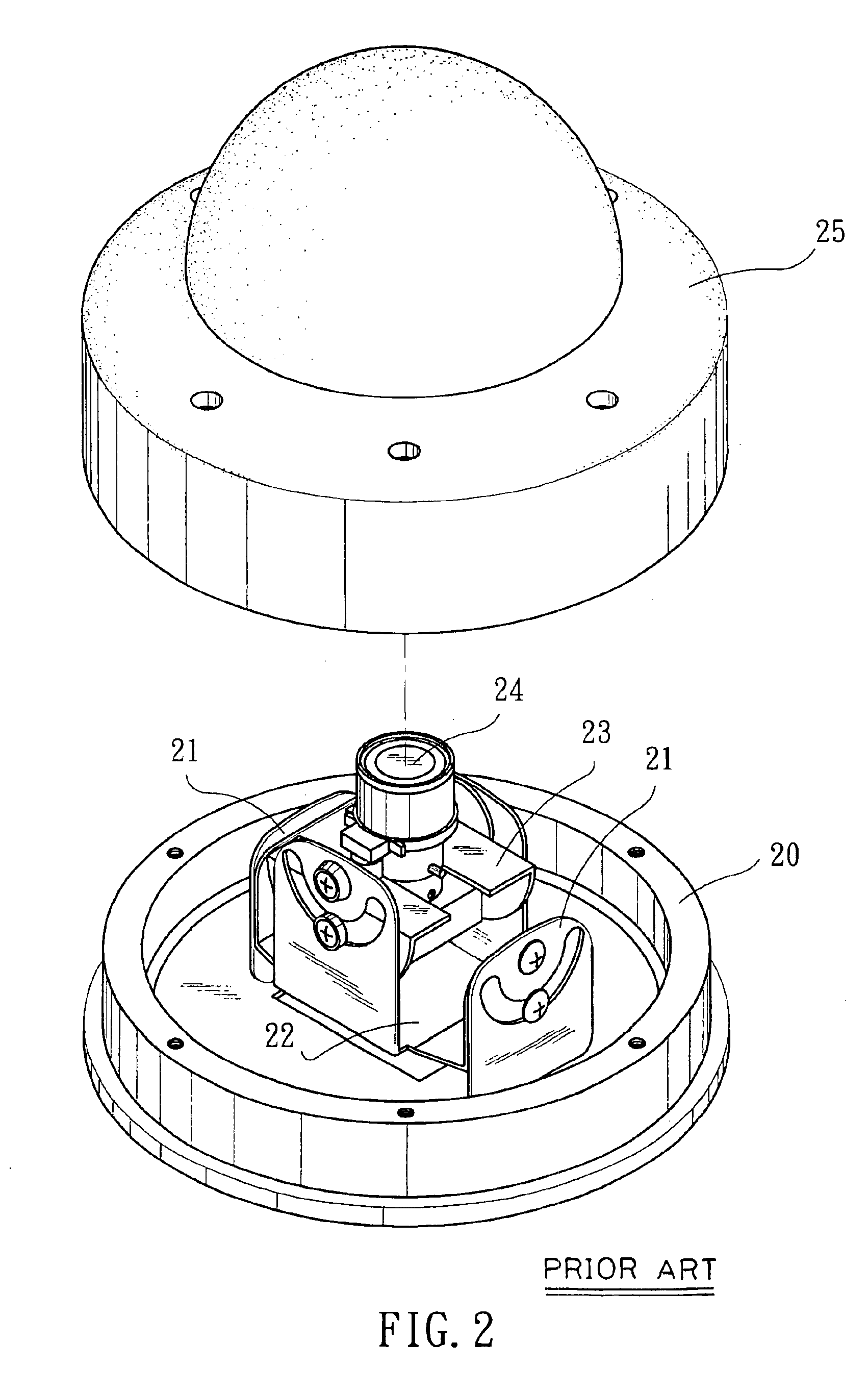 Lens holding structure for wall-mounted surveillance camera