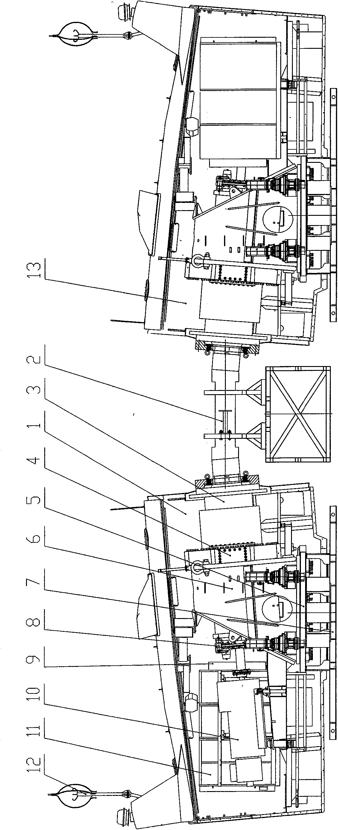 Full power test method and test device for whole wind turbine