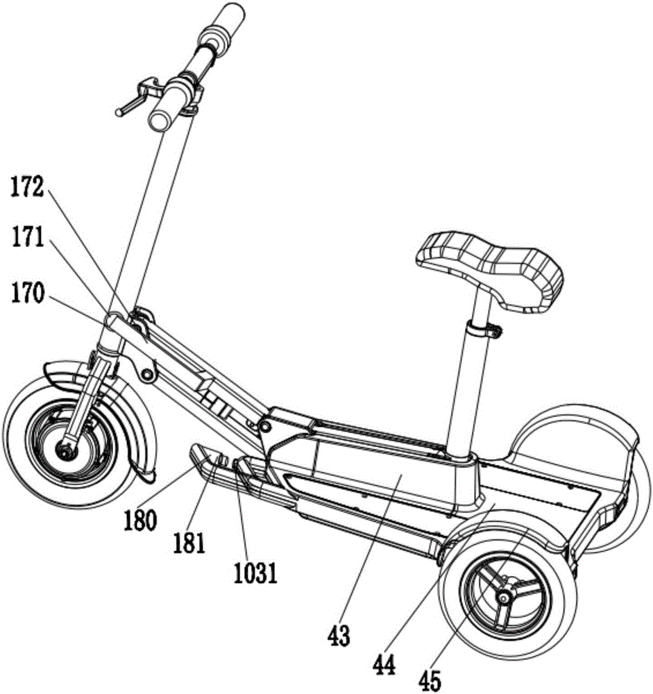 Electric folding tricycle