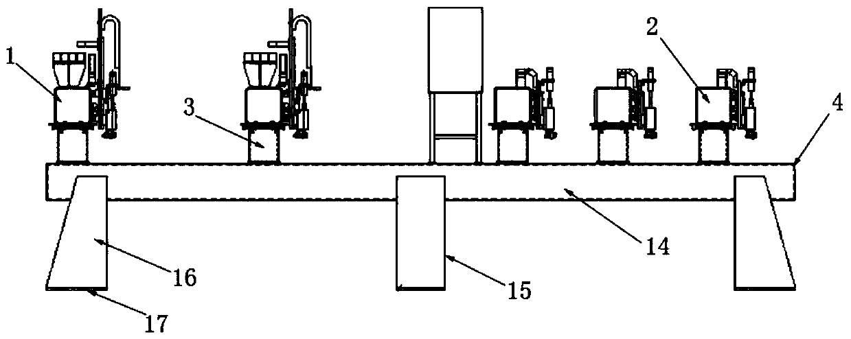 Integrated online cutting platform of automobile glass production line