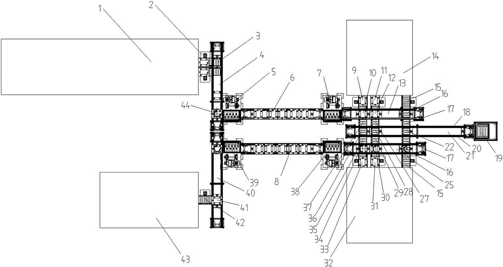 Slice conveying line and conveying system using the same