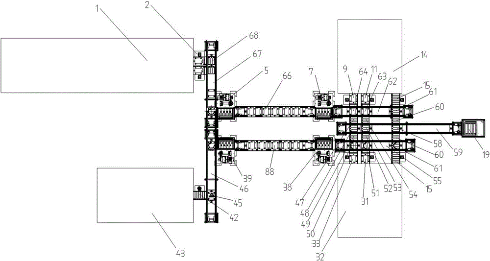 Slice conveying line and conveying system using the same