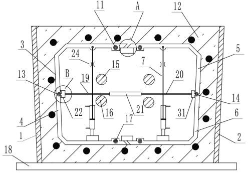 Automatic assembly template for pouring concrete member