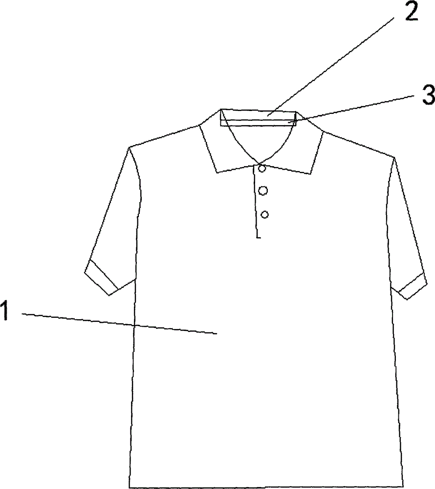 Anti-pilling and anti-fuzzing garment with neckline being less liable to get dirty