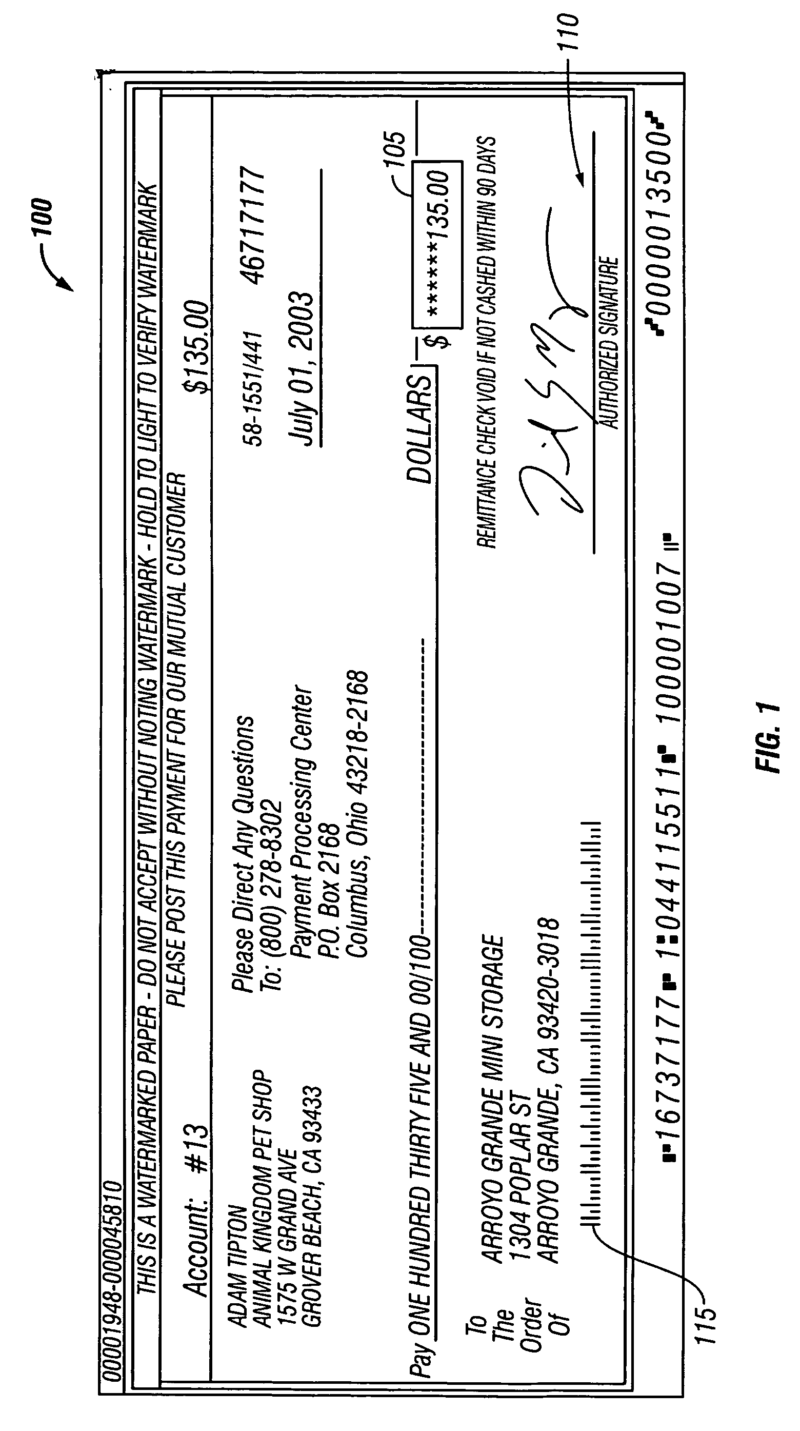 System and method for check fraud detection using signature validation