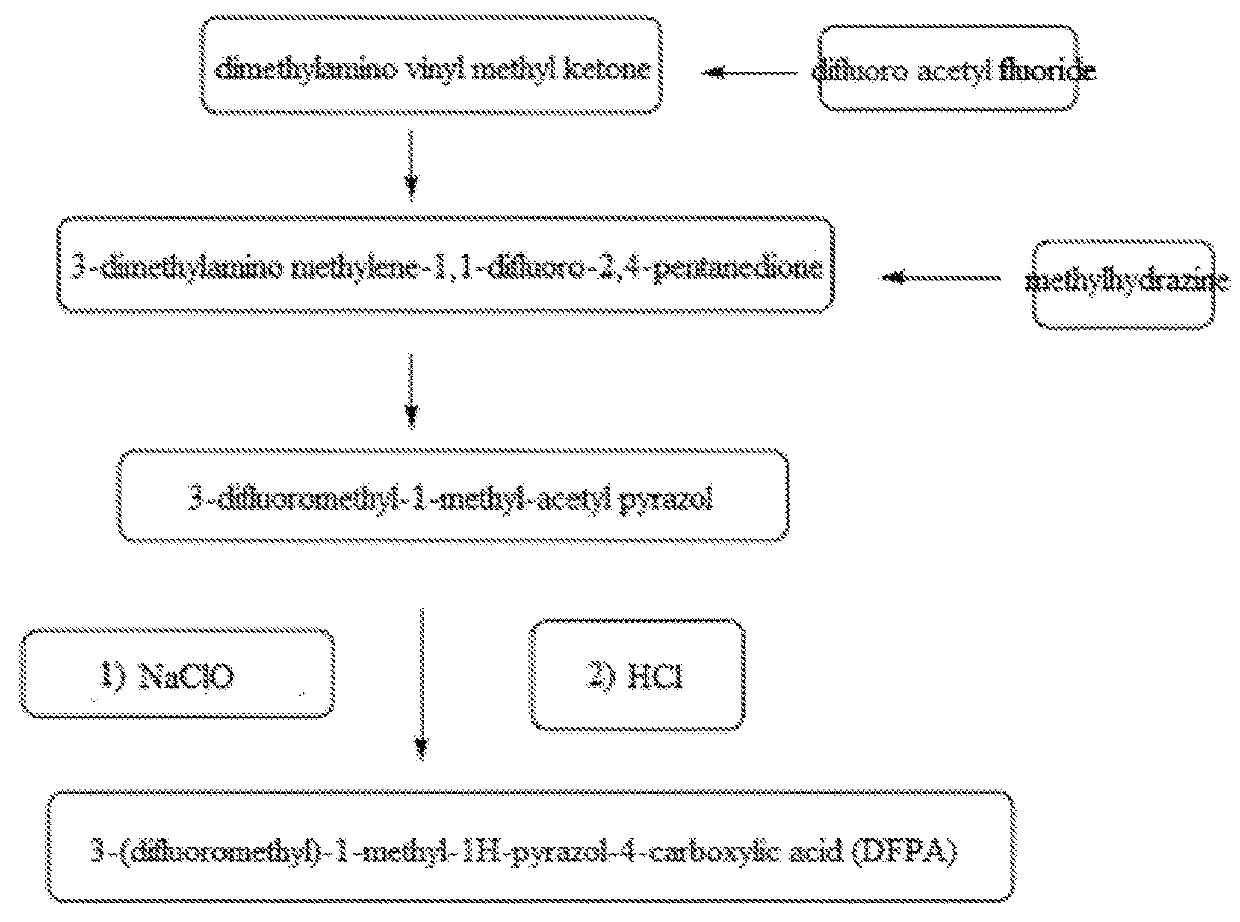 Method for the preparation of 3-fluoroalkyl-1-methylpyrazol-4-carboxylic acid