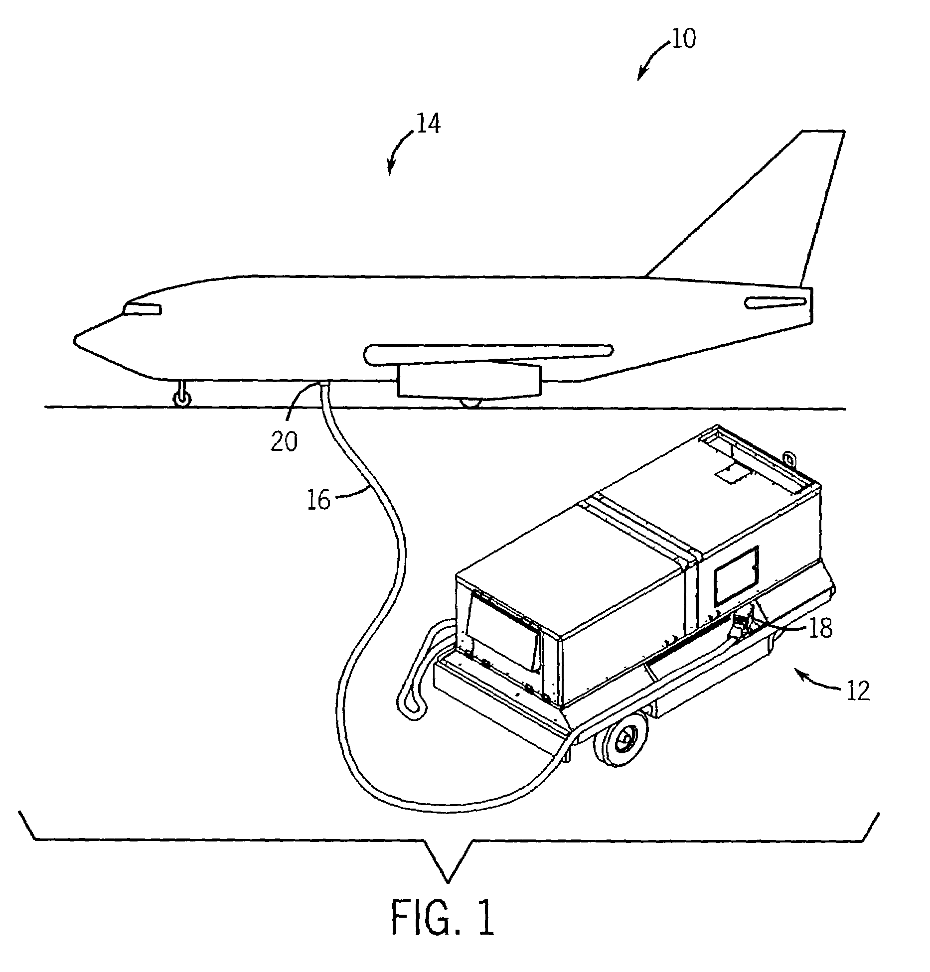 Aviation ground power unit connection system and method incorporating same