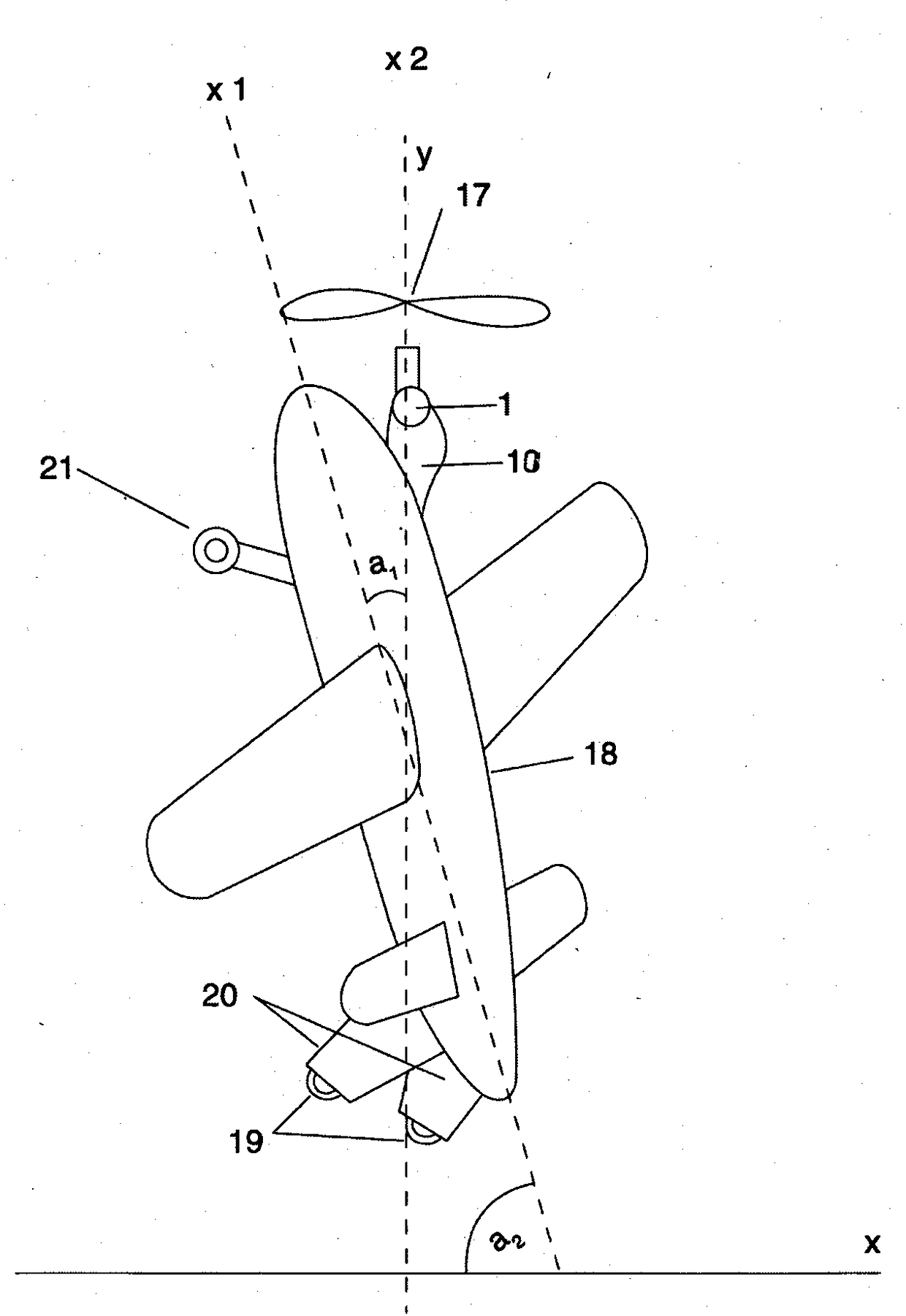 A method for realizing vertical take-off and landing of existing unmanned aircraft