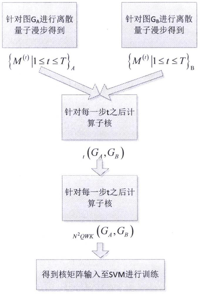 Graph classification method based on quantum walk