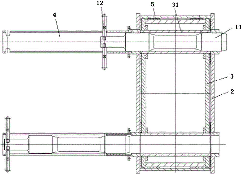 Large-size construction equipment telescopic supporting leg convenient to insert and extract