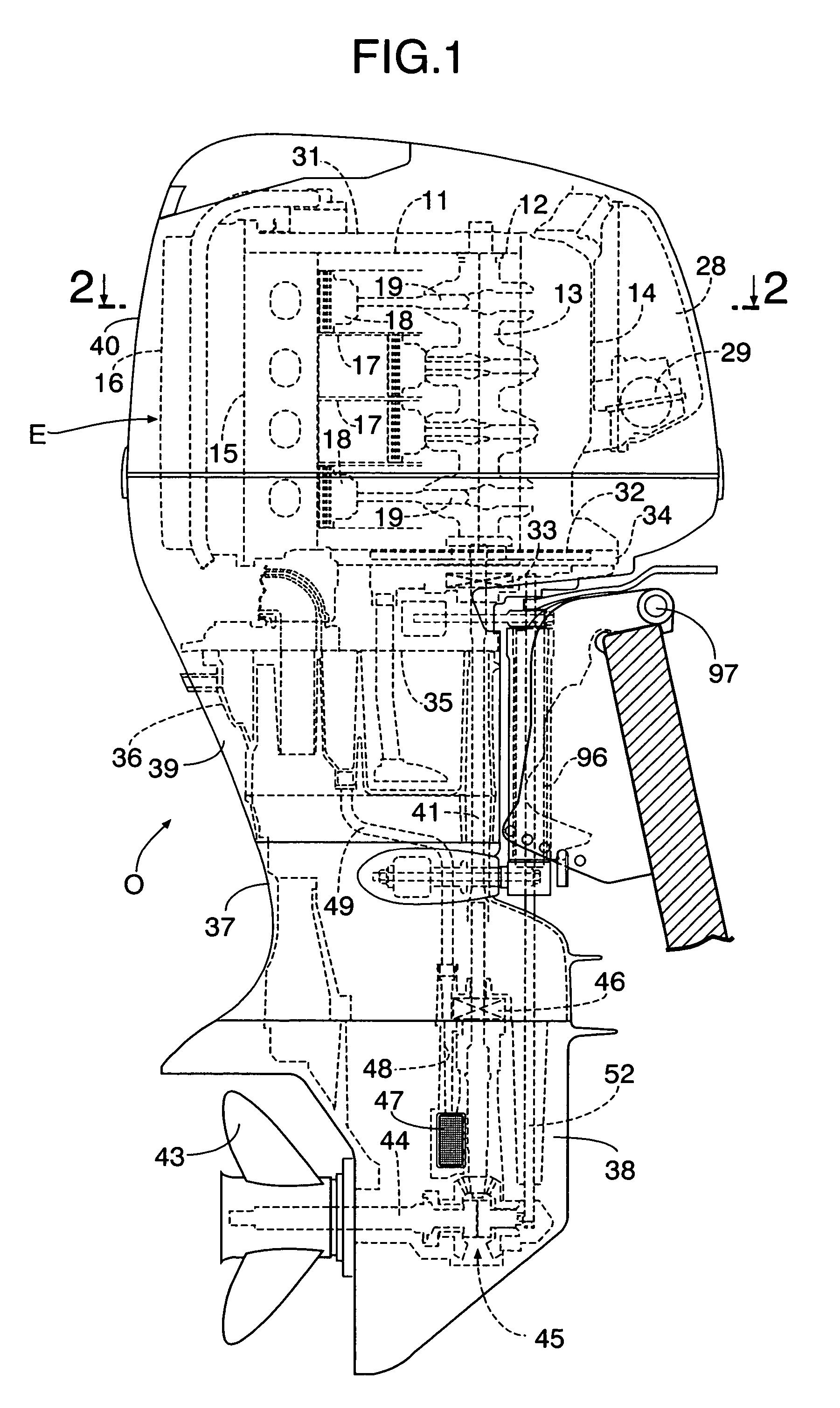 Water-cooled engine