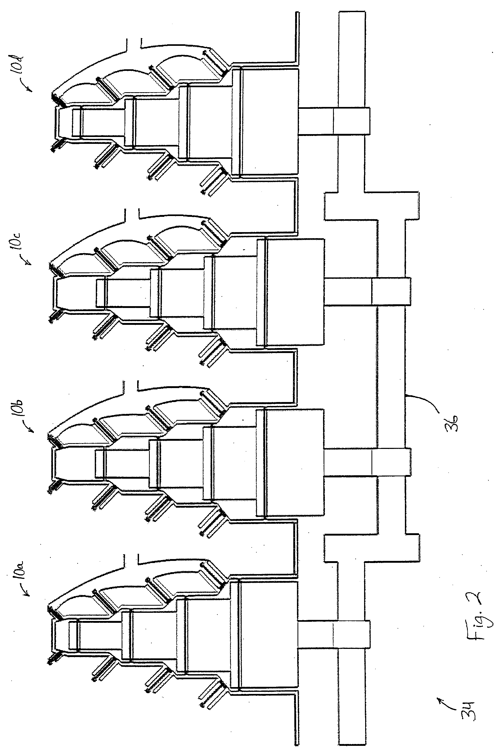 Variable-displacement piston-cylinder device