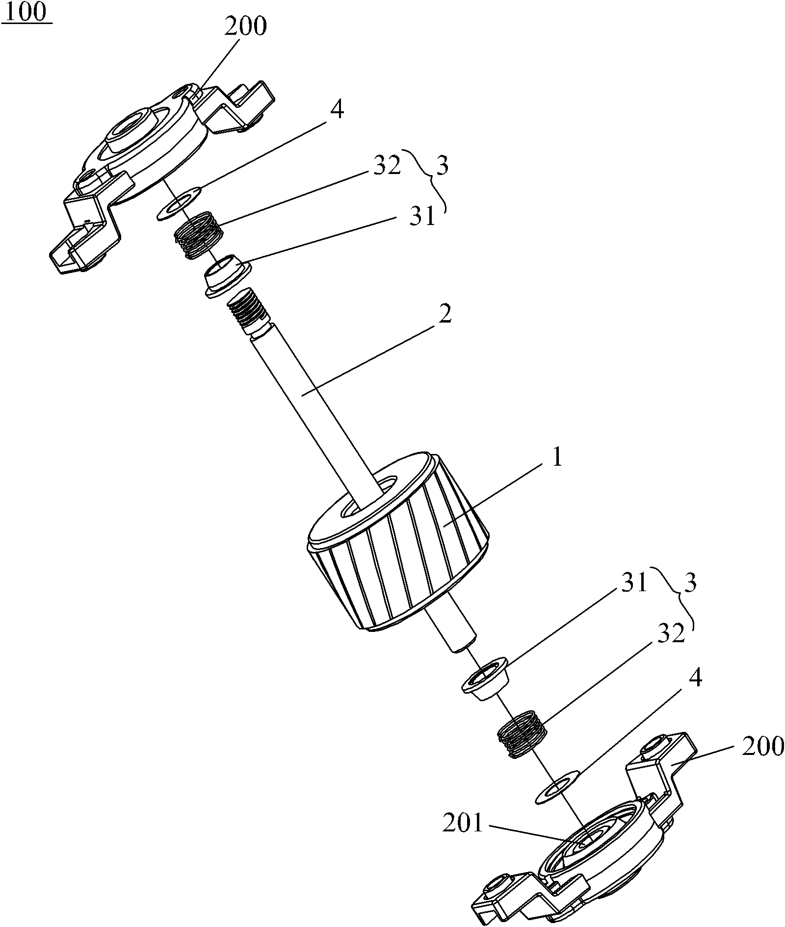 Vibration damping and noise reducing mechanism for motor rotor