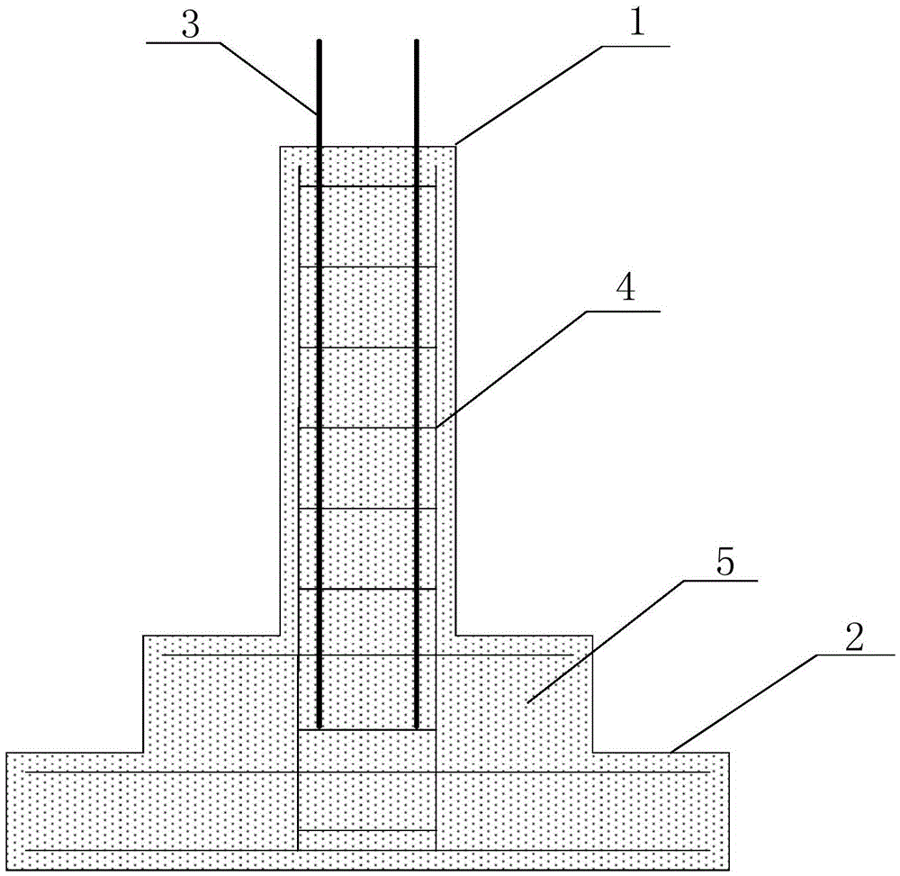 Anti-corrosion reinforcement method for transmission line tower foundation