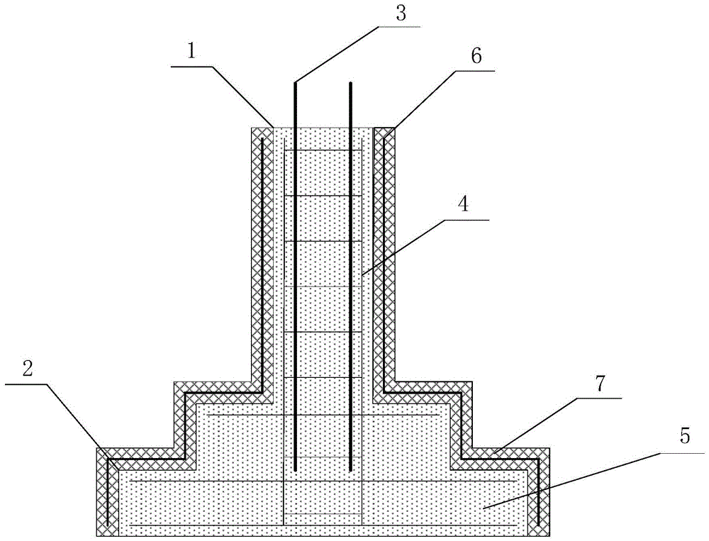 Anti-corrosion reinforcement method for transmission line tower foundation