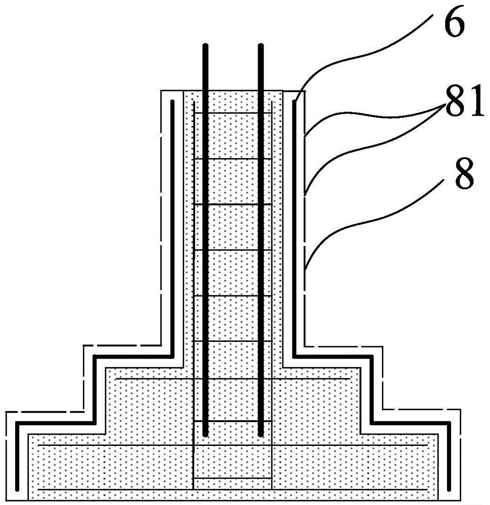 Anti-corrosion reinforcement method for transmission line tower foundation