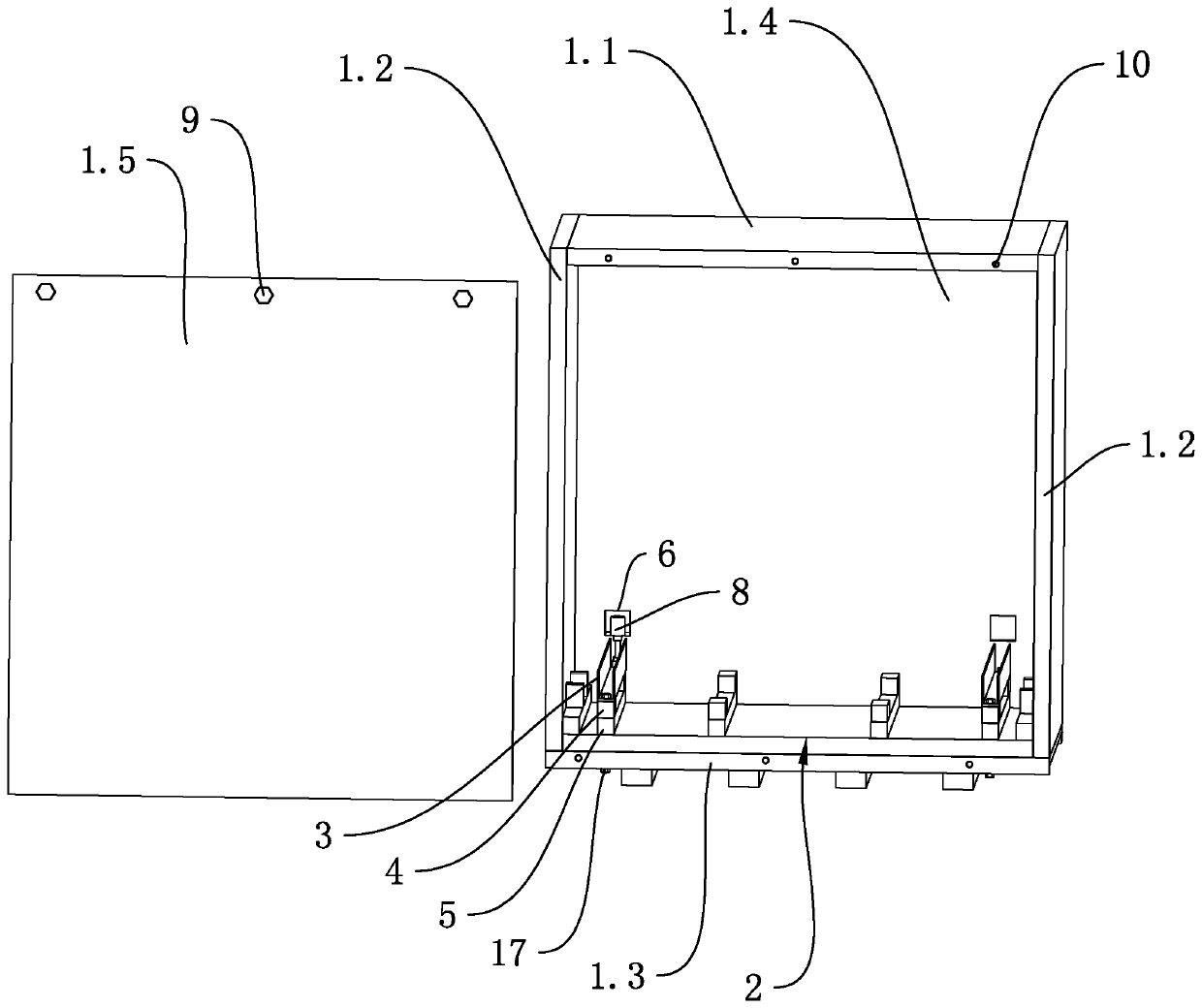 Packaging box for transportation and loading and unloading method