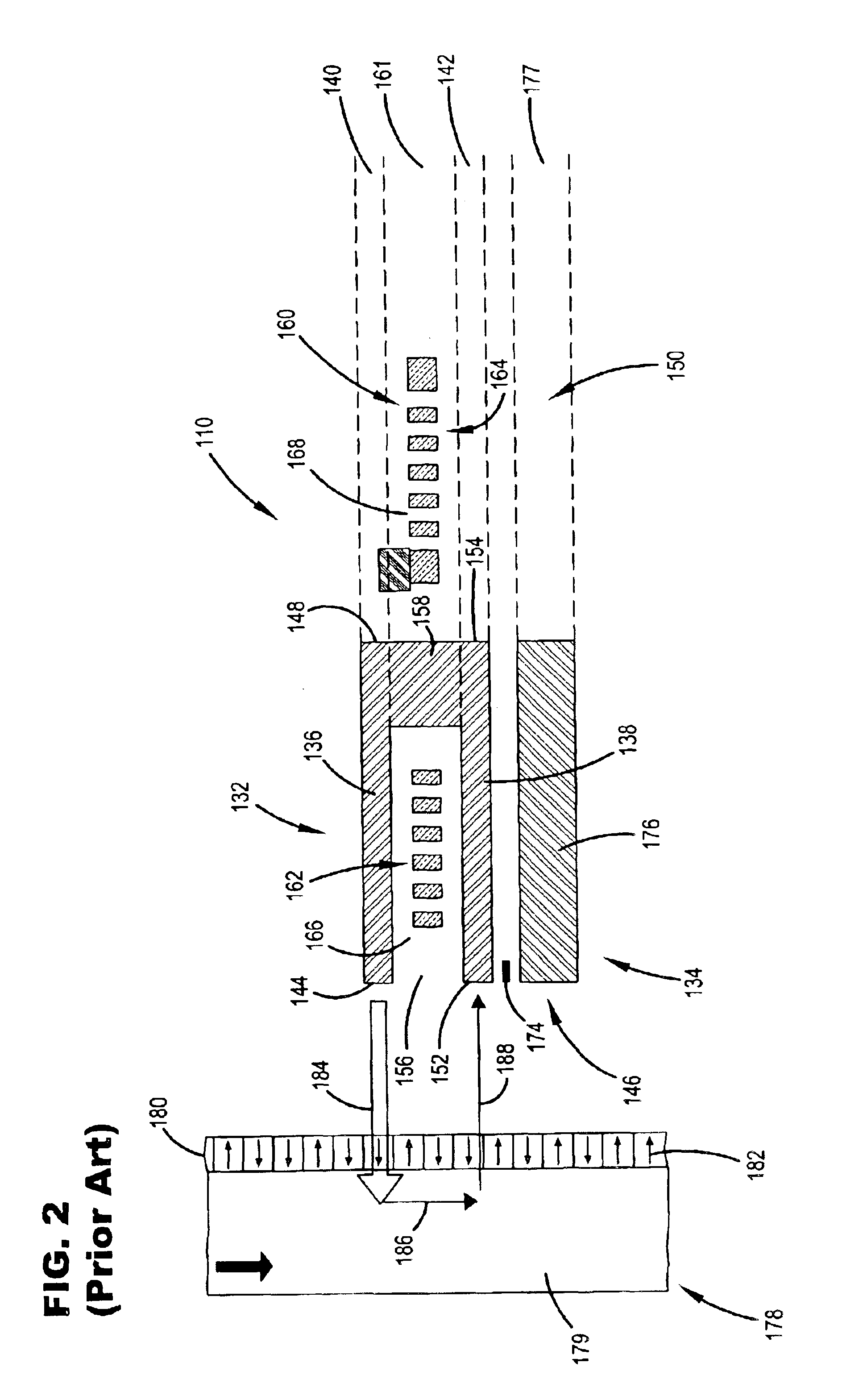 Magnetic head having a heat dissipating structure