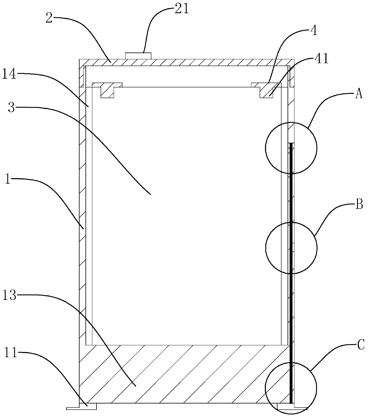 Lithium battery device for automobile