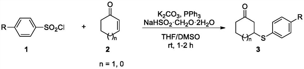 A method for synthesizing β-thiocarbonyl compounds with arylsulfonyl chloride as sulfur source