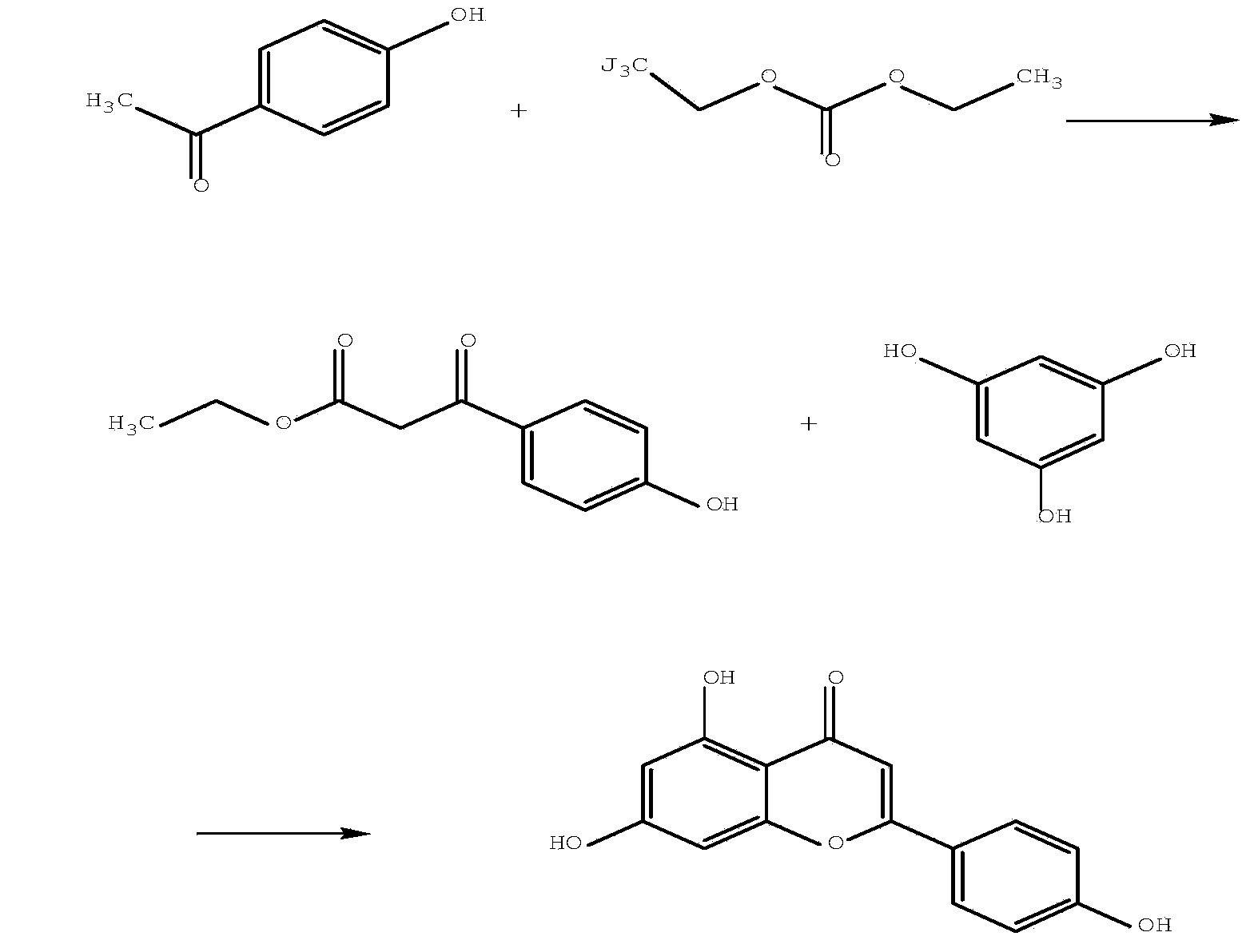 Synthetic method of apigenin