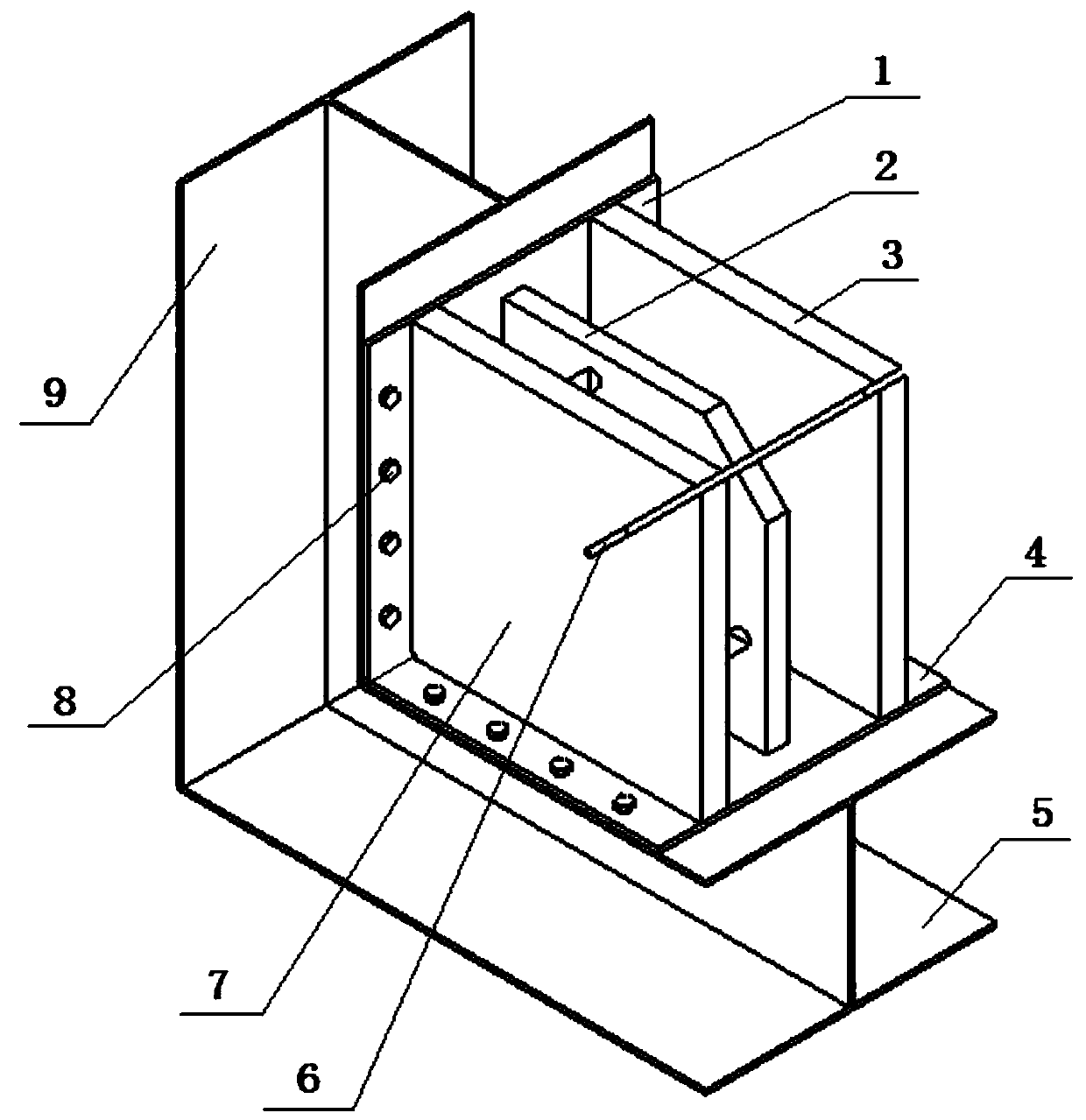 Combined type buckling-restrained joint component