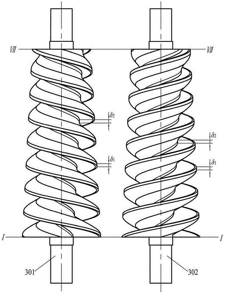 Self-balancing conical screw rotor