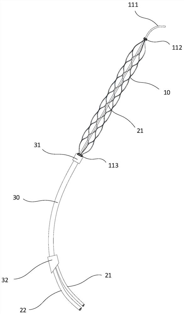 Adjustable support type thrombus extraction device