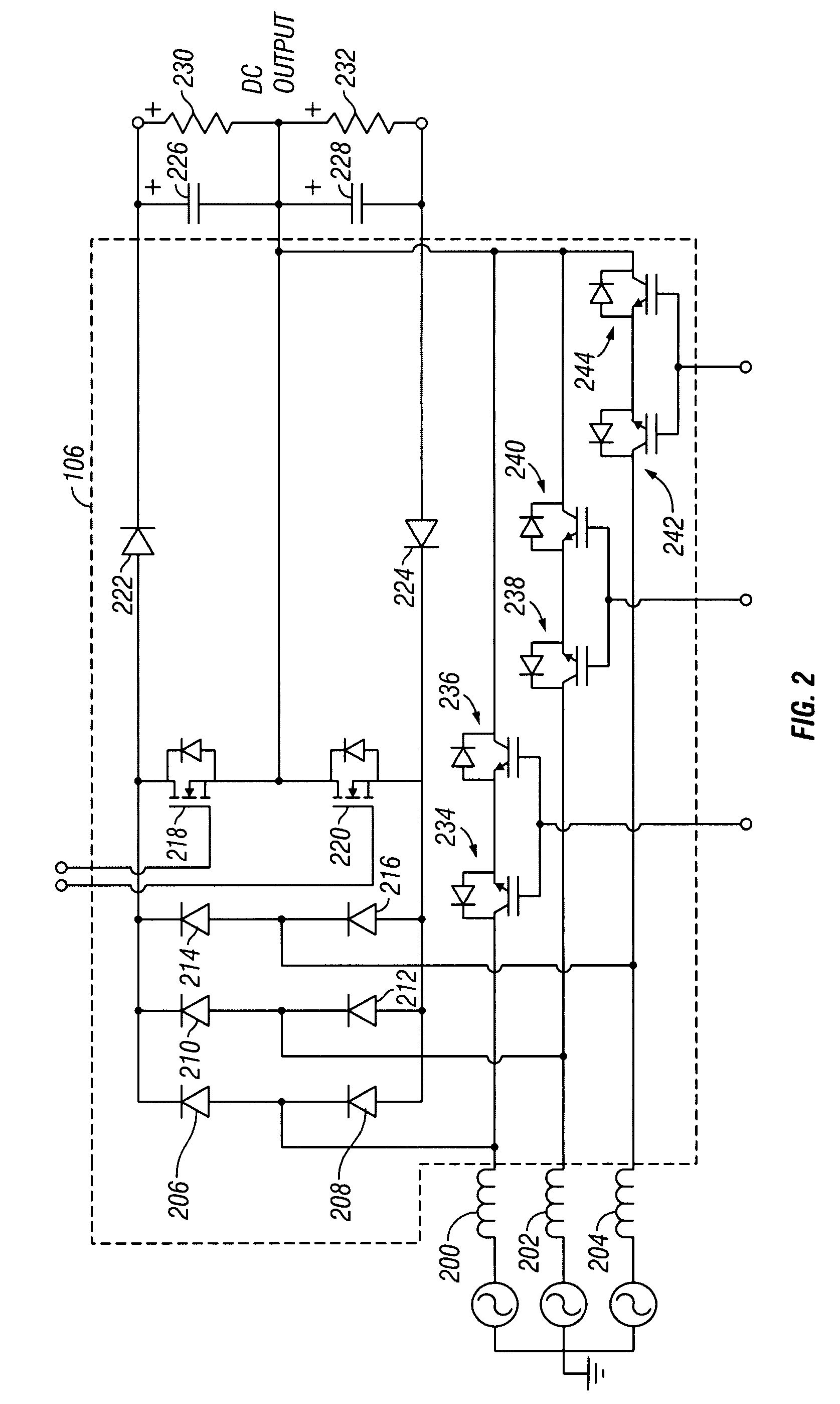 Three phase rectifier and rectification method