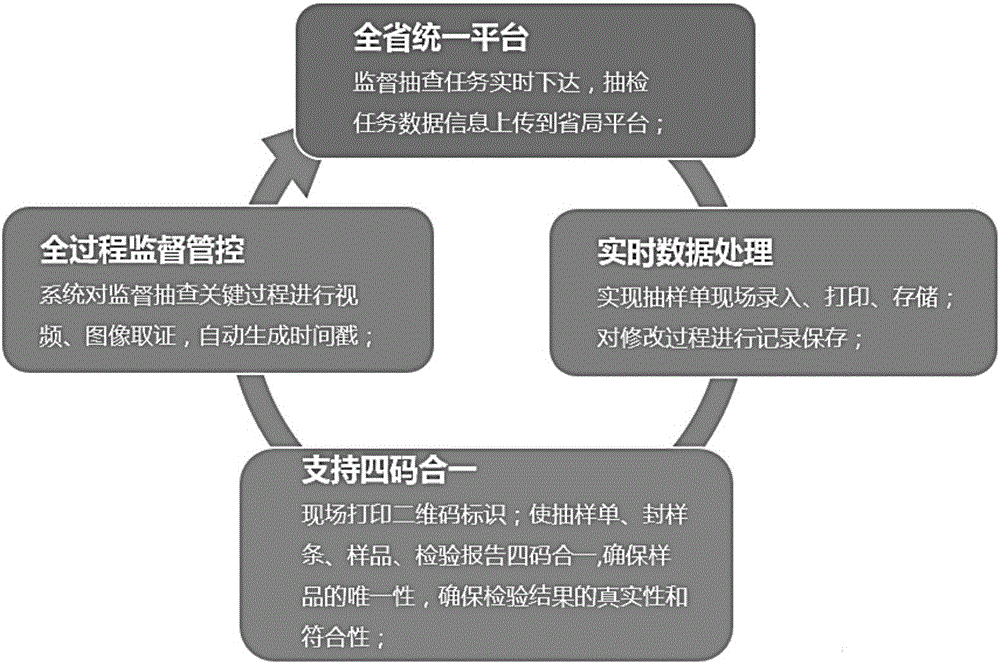 Quality random inspection execution process supervision system