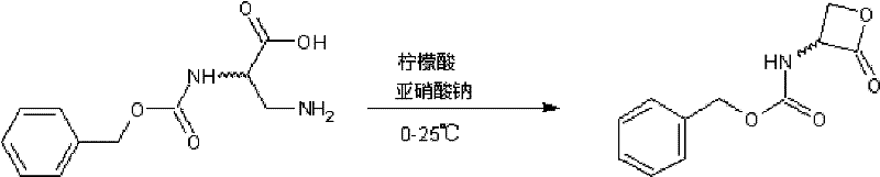 Method for synthesizing carbobenzoxyserine-beta-lactone