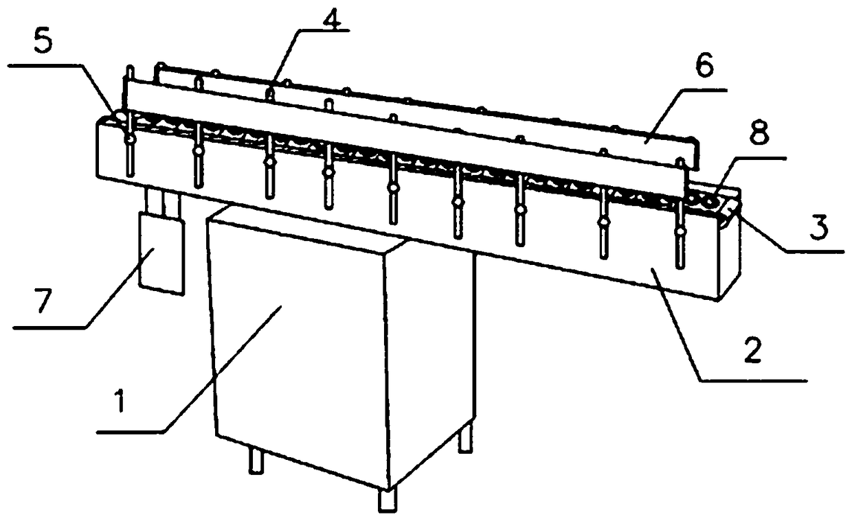 Transmission device for capping machine